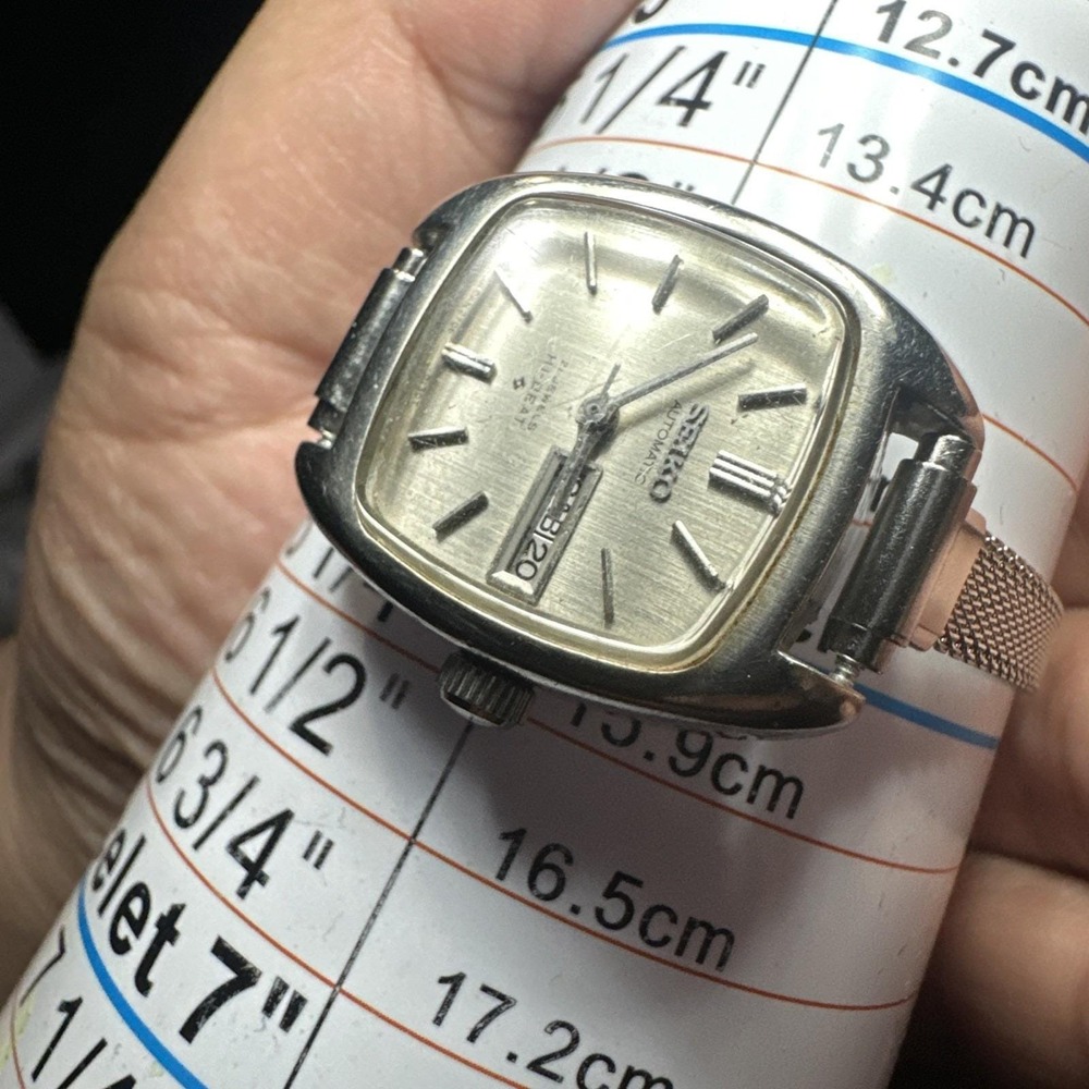 Works VTG Seiko Automatic hi- Beat 21 Jewels Ladies Watch 23mm New Strap Fit 6In - Picture 13 of 14